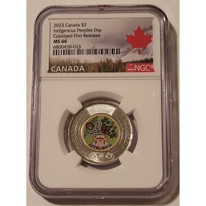 Canada 2023 $2 Indigenous Peoples Day Colorized MS66 NGC First Releases